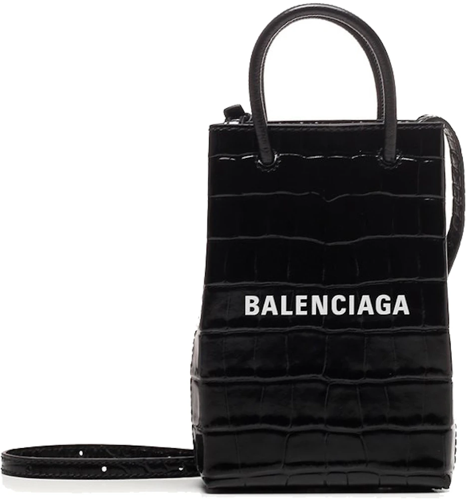 Balenciaga Leather Phone Holder Crossbody Bag