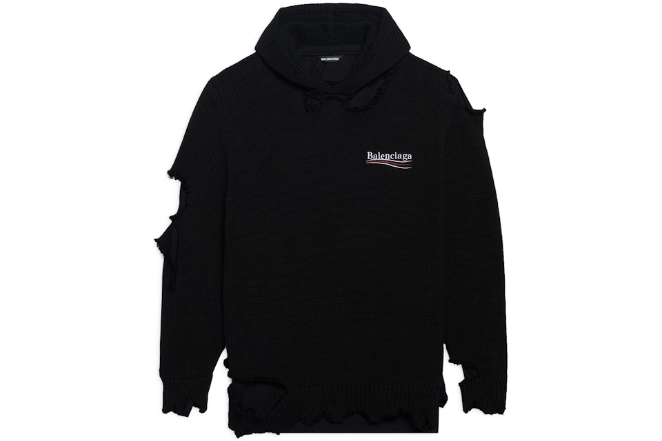 Balenciaga black campaign hoodie Clearance
