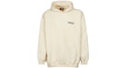 Balenciaga Political Campaign Embroidered Logo Hoodie Cream