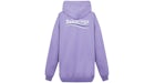 Balenciaga Political Campaign Embroidered Logo Hoodie Purple