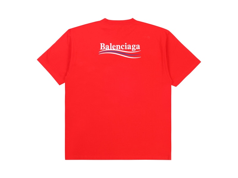 Balenciaga Tシャツ ロゴ刺繍 Political Campaign Balenciaga Men's Political Campaign Logo T-Shirt | Neiman Marcus