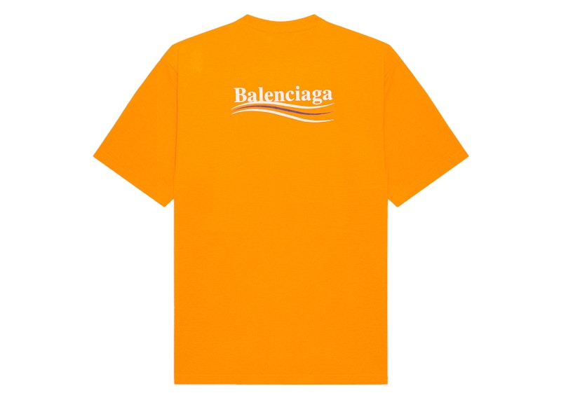 Balenciaga orange t store shirt