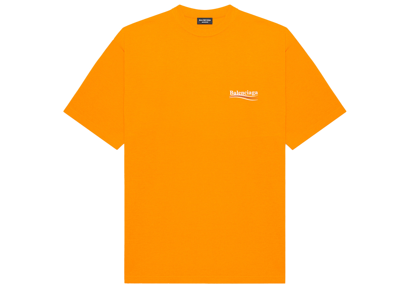 Balenciaga Political Campaign Large Fit T-Shirt Fluo Orange