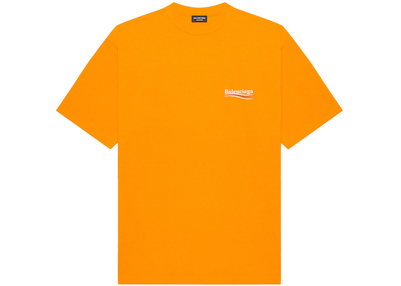 Balenciaga Political Campaign Large Fit T-Shirt Fluo Orange - FW21 Men ...
