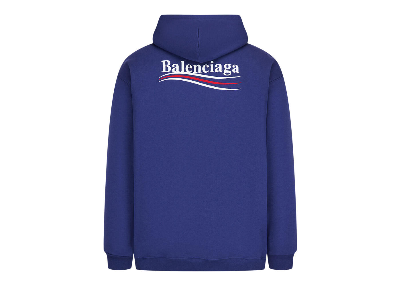 Balenciaga Political Campaign Medium Fit Hoodie Blue