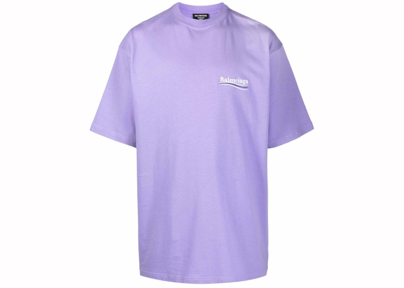 Balenciaga t shirt mens purple on sale