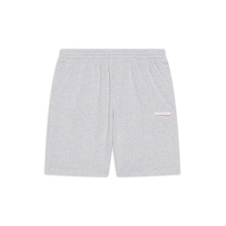 Pre-owned Balenciaga Political Campaign Sweat Shorts Grey/white/red