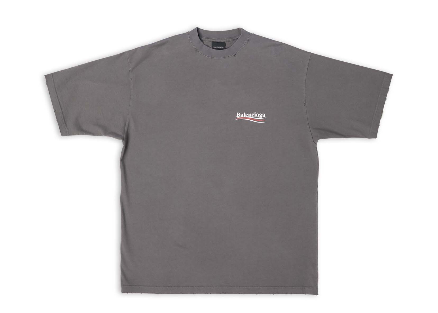 Gray balenciaga best sale t shirt