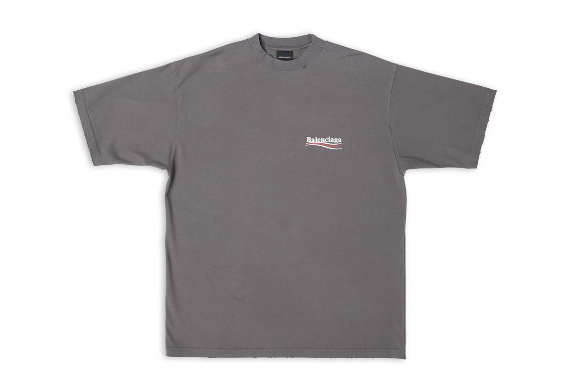 Pre-owned Balenciaga Political Campaign T-shirt Grey