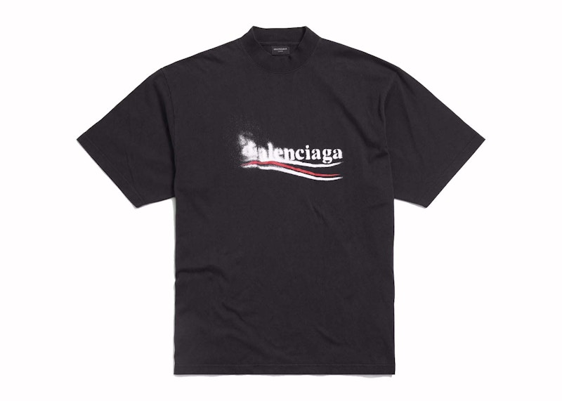 Balenciaga Political Stencil T shirt Black White Men s SS24 US