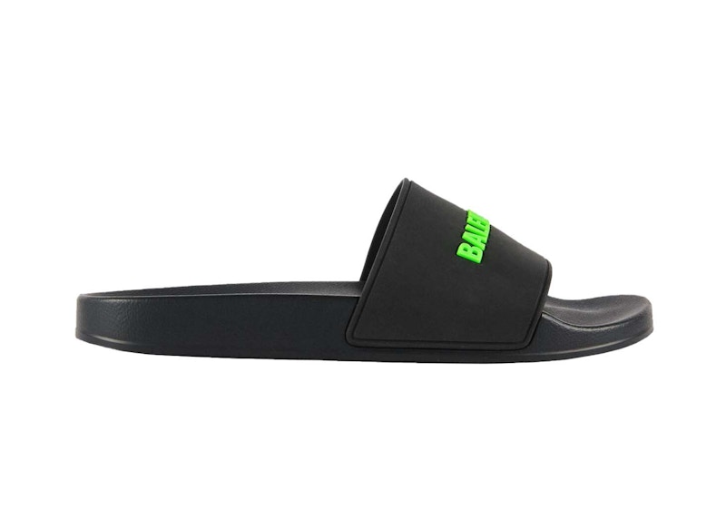 Black balenciaga slides hot sale