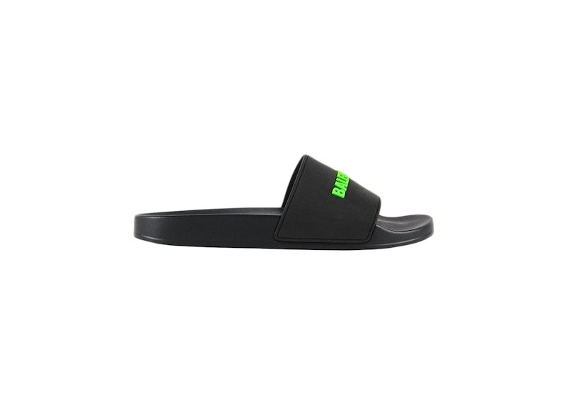 green balenciaga slides