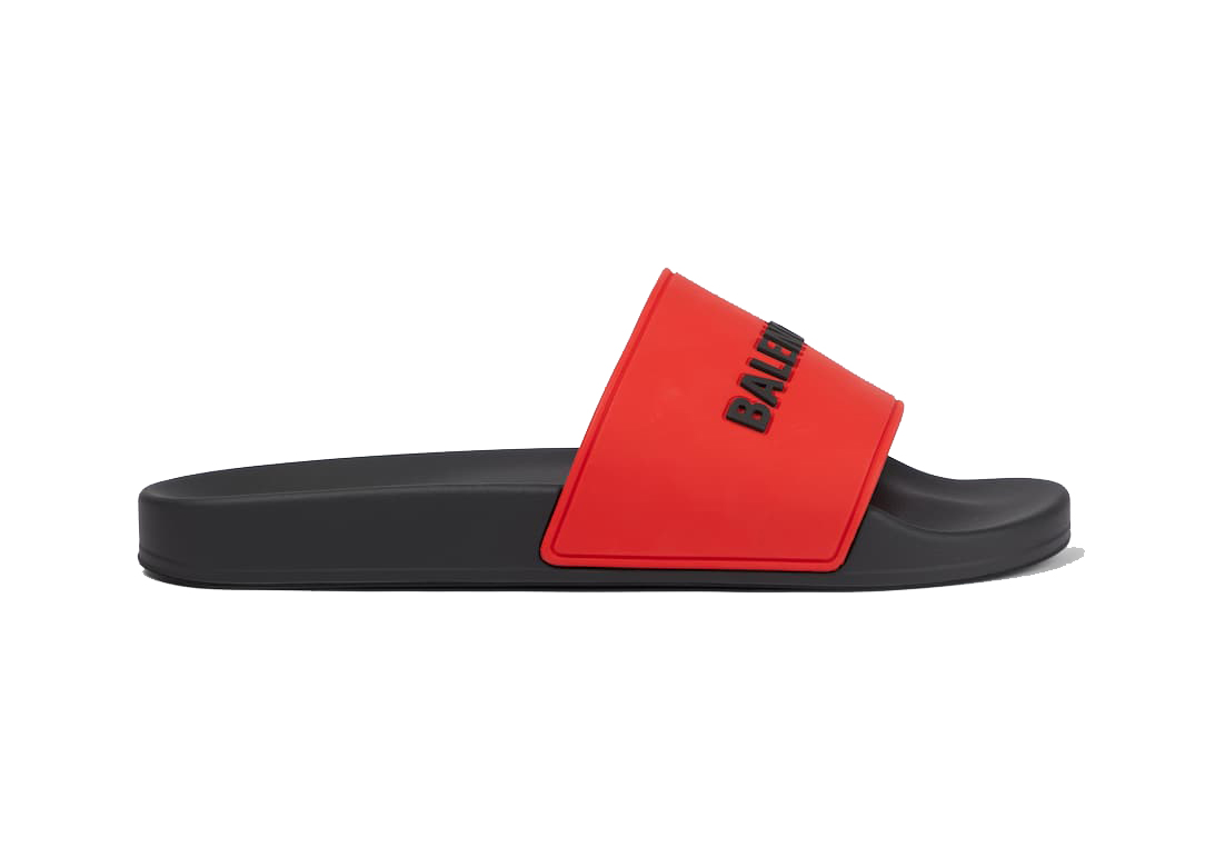 Red sales balenciaga slides