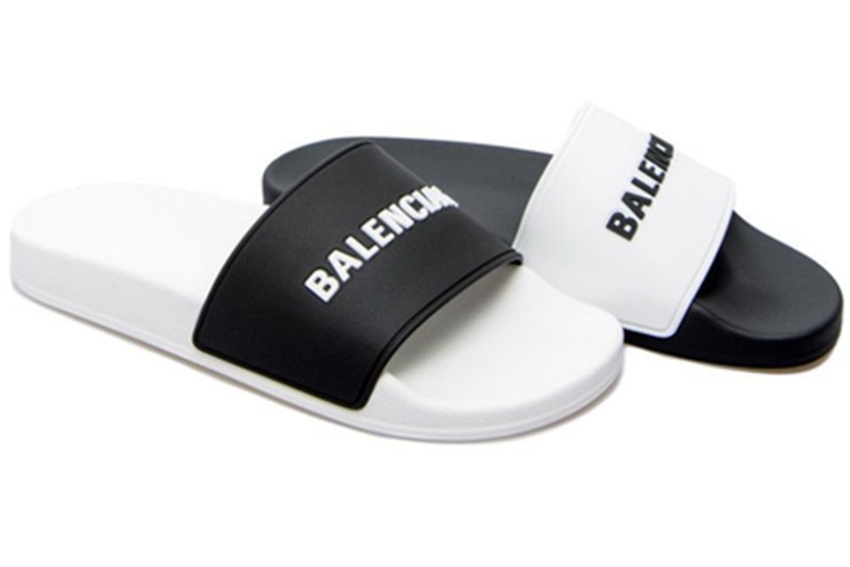 Balenciaga sliders white Clearance