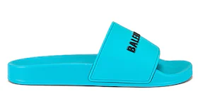 Balenciaga Pool Slides Turquoise