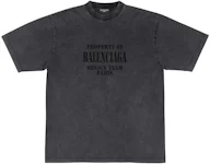 Balenciaga Property Large Fit Vintage T-shirt Black/White