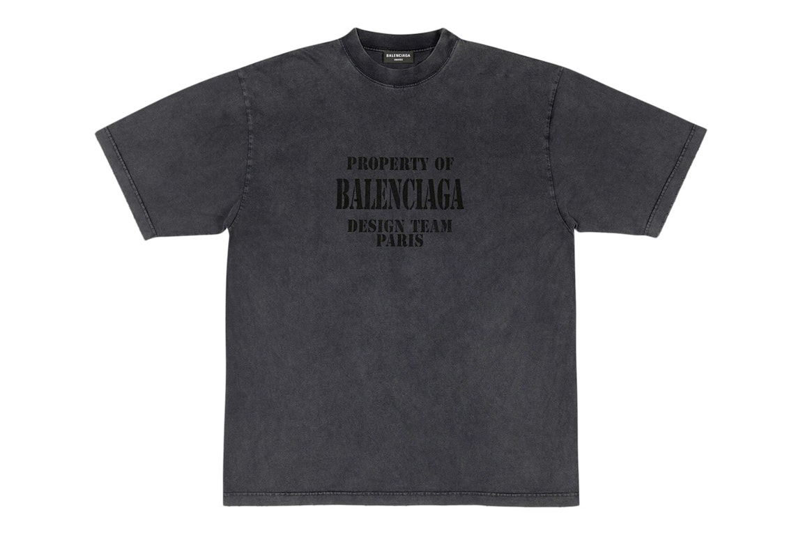Pre-owned Balenciaga Property Large Fit Vintage T-shirt Black/white