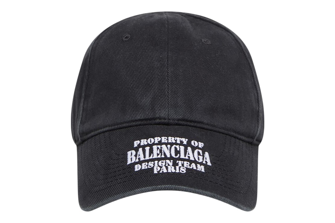 Pre-owned Balenciaga Property Strapback Cap Black/white