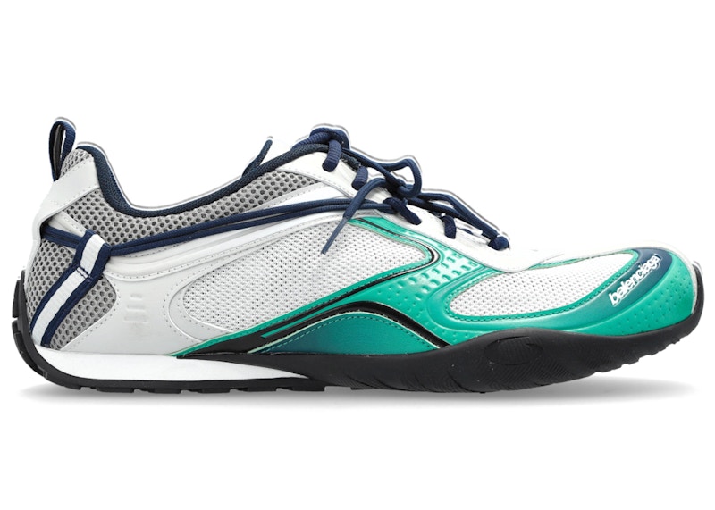Men's Balenciaga Radar Gradient Lines Sneakers in Light Grey/Green/Black
