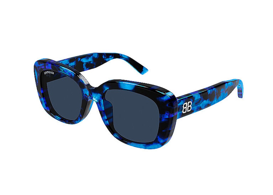 Pre-owned Balenciaga Rectangle Sunglasses Blue (bb0295sk-004)