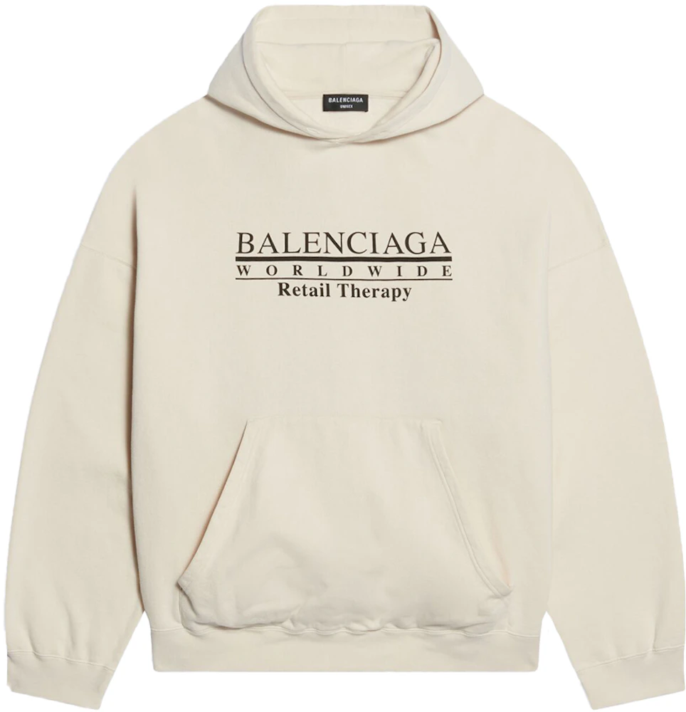 uddannelse dash Statistisk Balenciaga Retail Therapy Wide Fit Hoodie White - SS22 - JP
