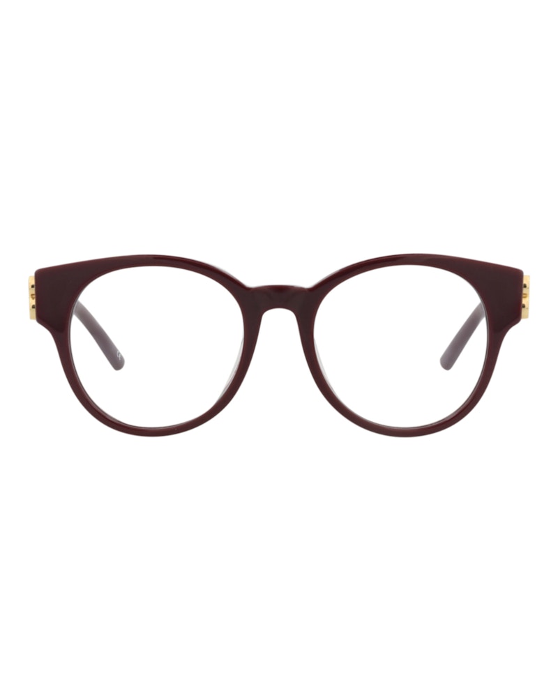 Pre-owned Balenciaga Women's  Roundframe Acetate Optical Frames In Violet Violet Transparent (bb0173o/30011315/