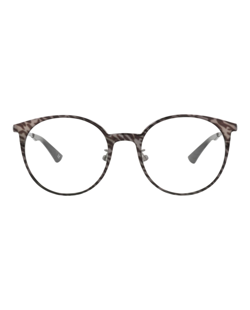 Balenciaga Round-Frame Metal Optical Frames Ruthenium Ruthenium Transparent (BB0084O-30008407-003)