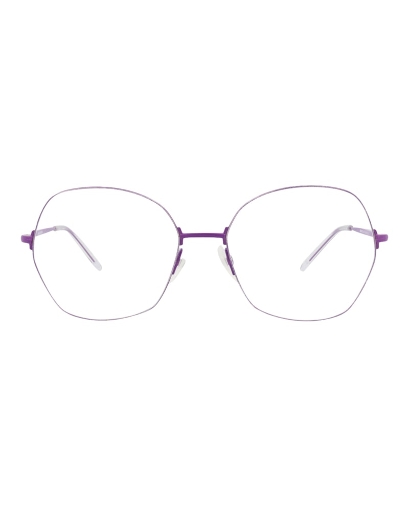 Pre-owned Balenciaga Roundframe Metal Optical Frames In Violet Violet Transparent (bb0014o/30006641/004)