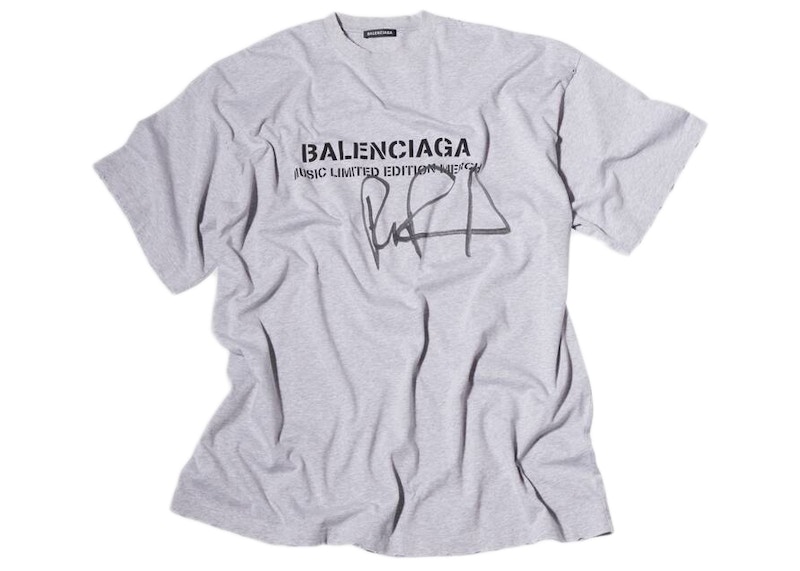 Balenciaga RuPaul Oversized T-shirt Heather Grey/Black - SS21 - JP