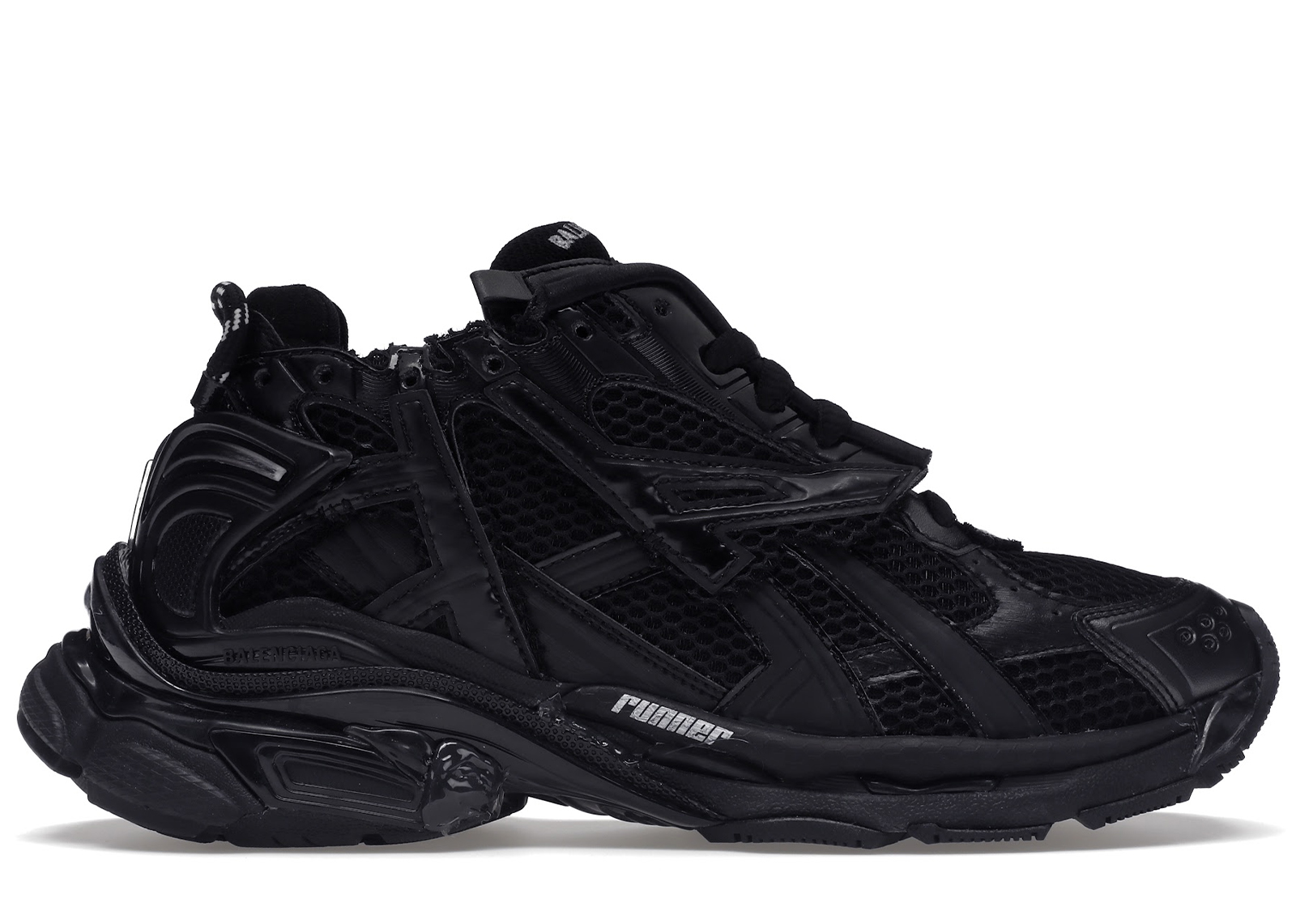 Balenciaga Black Mesh and Leather Triple S Sneakers Size 39 Balenciaga | TLC