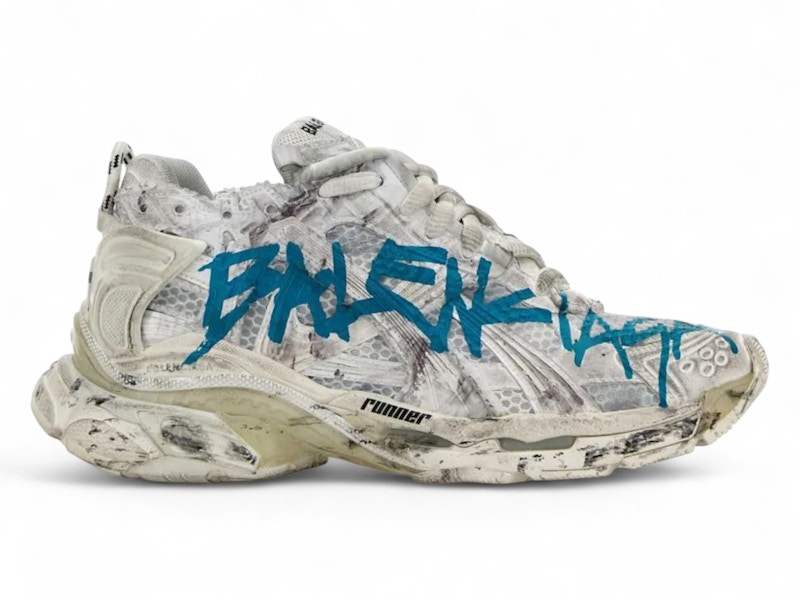 Balenciaga Runner Graffiti White Blue (Women's