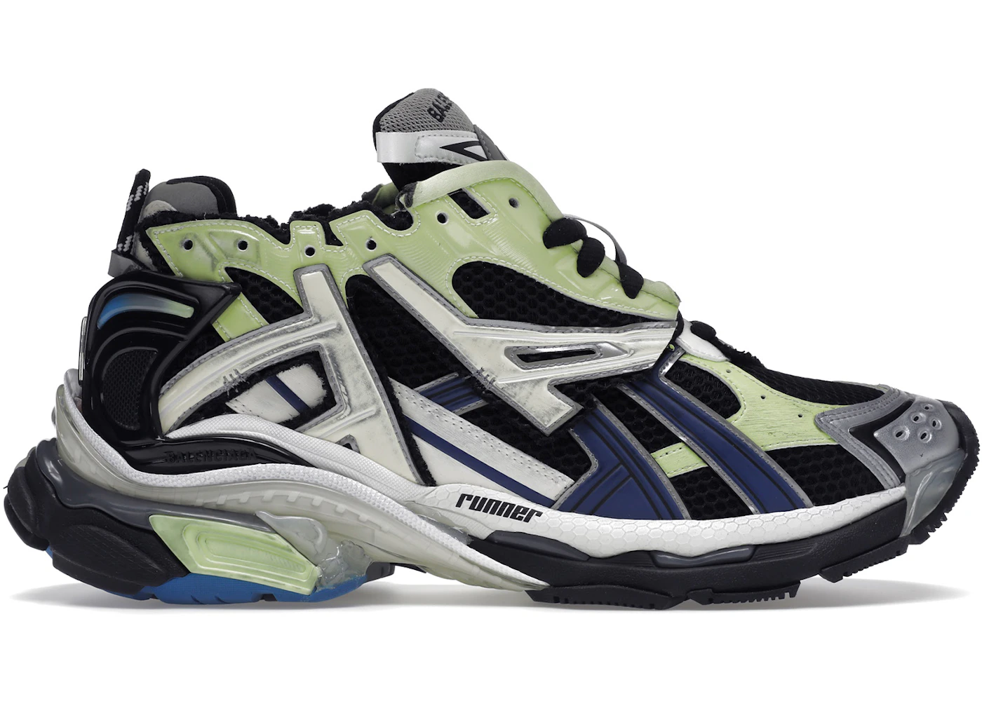 Balenciaga Runner Green Blue Black Grey Men's 677403W3RB55179 US