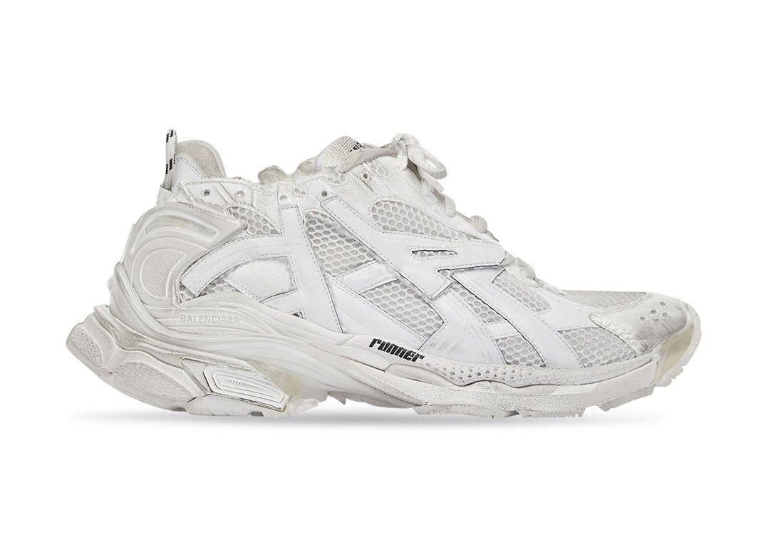 Pre-owned Balenciaga Runner Leather Free White
