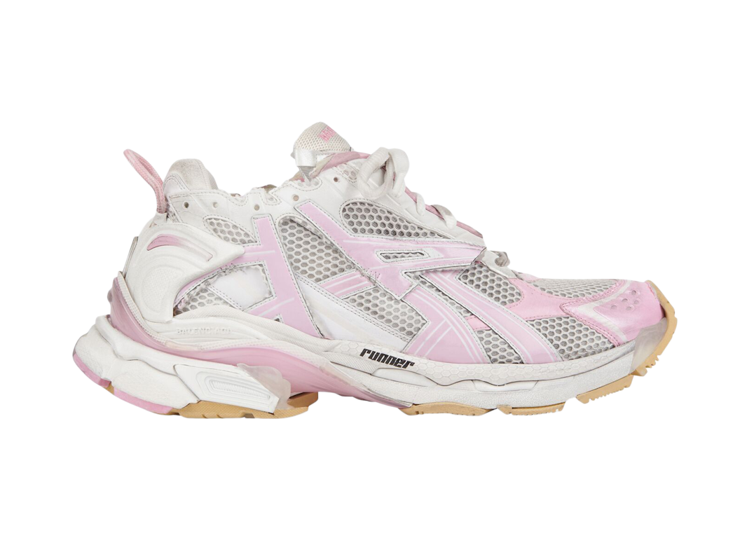 Pre-owned Balenciaga Runner Pink White (women's) In Pink/white