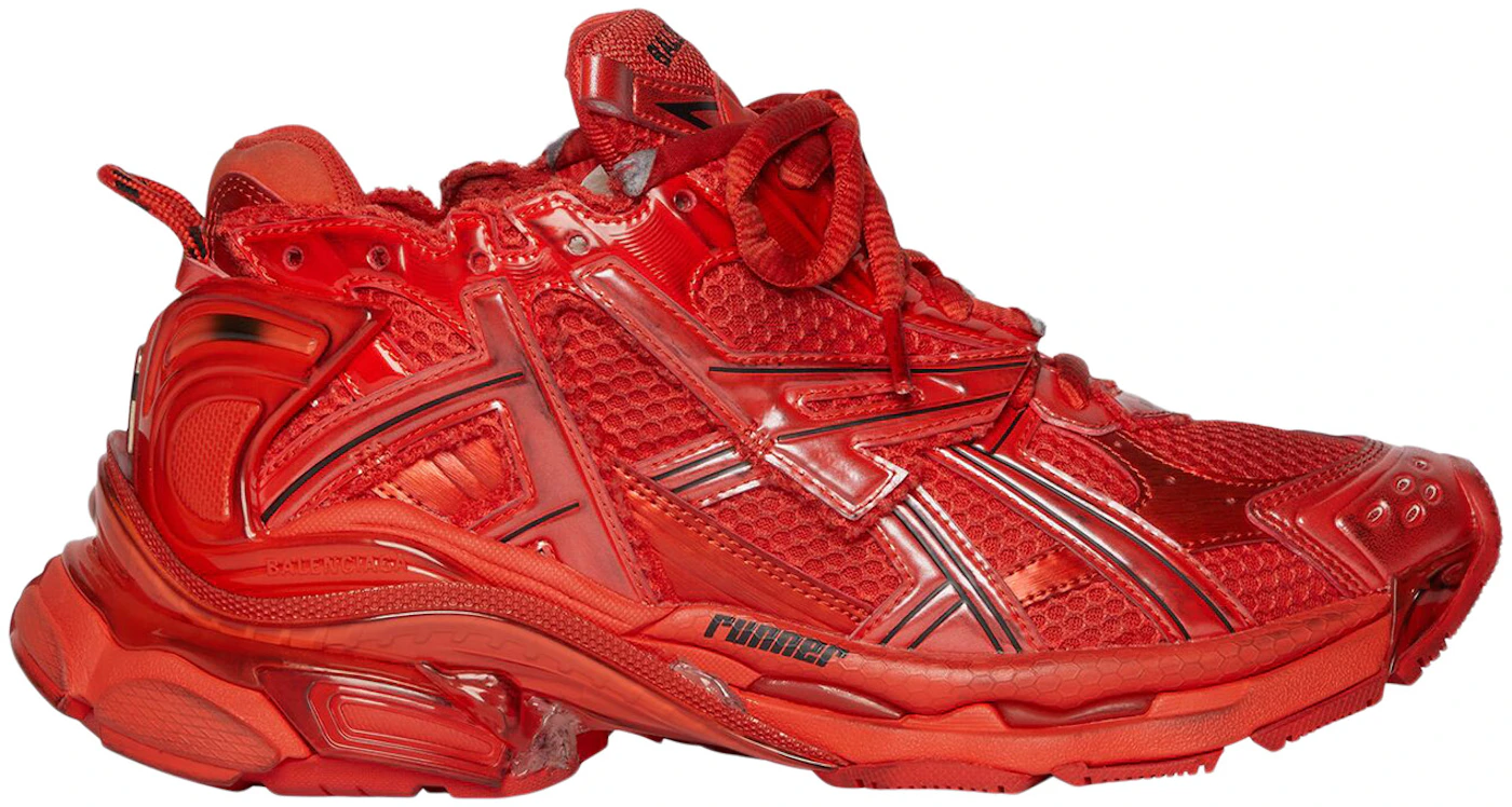 Balenciaga Runner Graffiti Sneakers in Red for Men