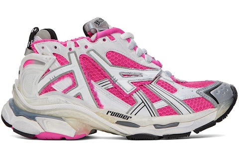 Balenciaga Runner White Fluo Pink (Women's) 677402 W3RBN 9155 US