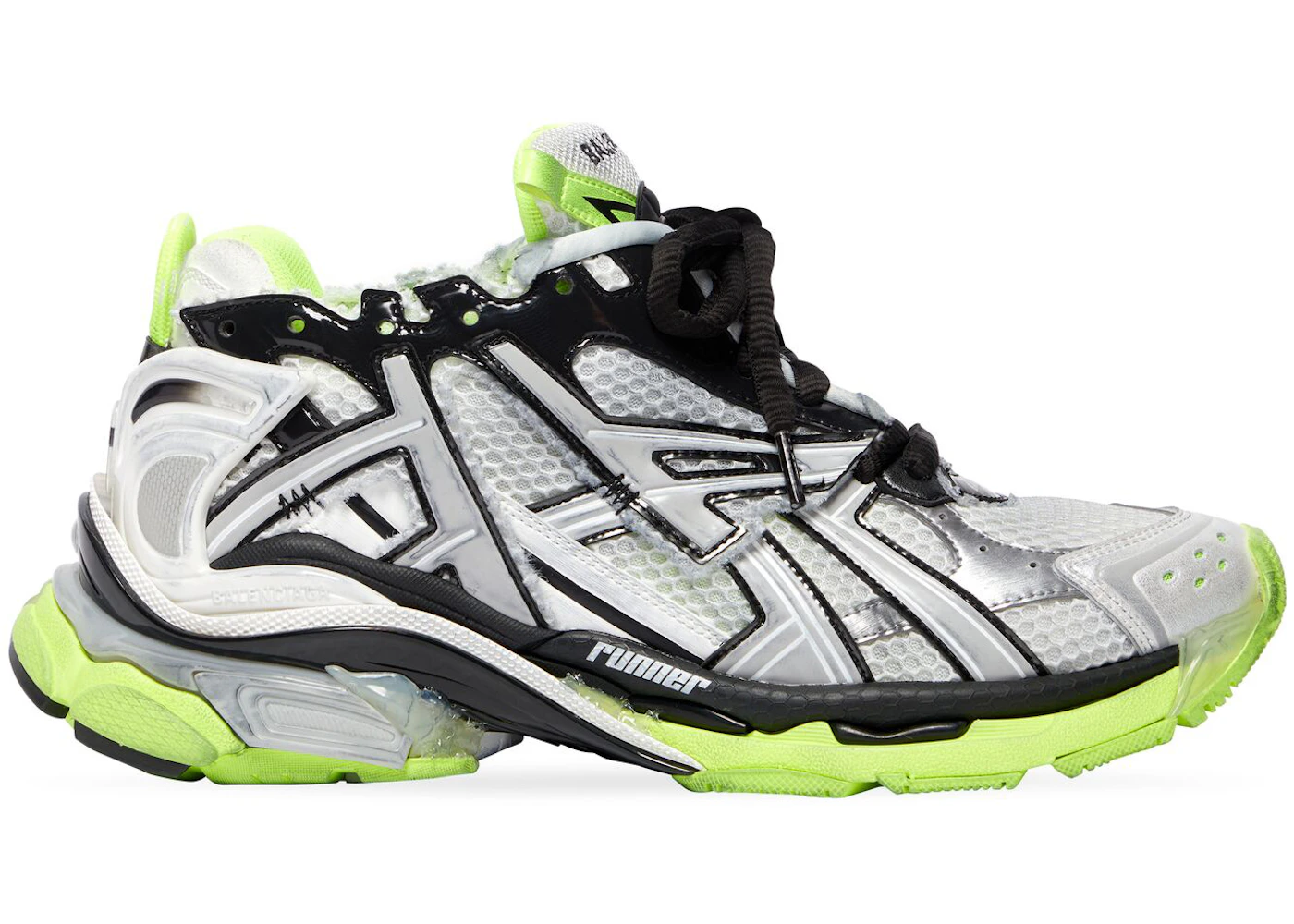 Balenciaga Runner White Neon Yellow Men's - 677403W3RBP1093 - US