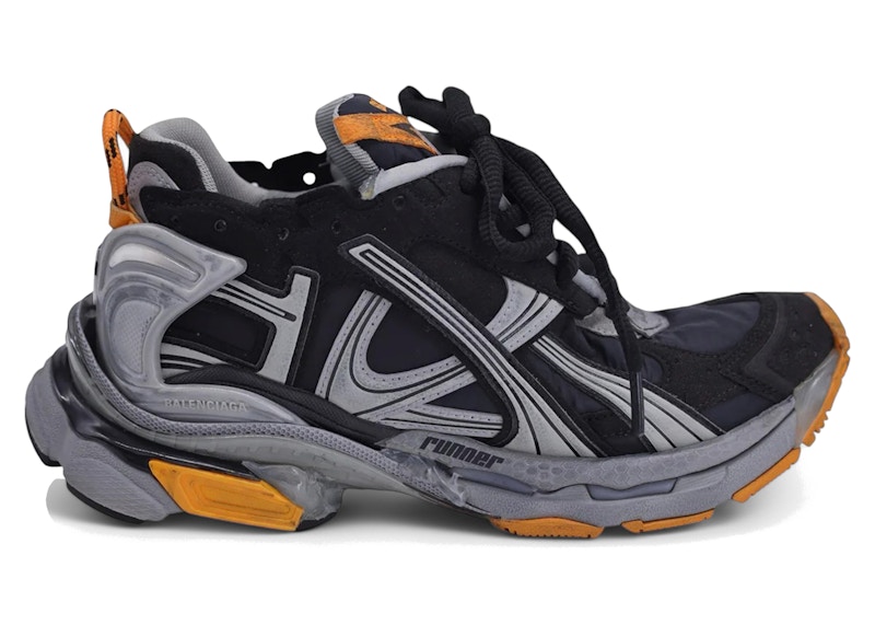 Balenciaga Runner Worn-Out Black Fluo Orange メンズ - 772774 Balenciaga Runner Worn-Out Black Fluo Orange メンズ - 772774