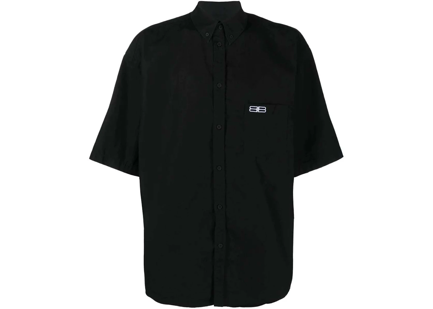 Balenciaga S/S Large Fit Shirt Black Men's - US Balenciaga S/S Large Fit Shirt Black Men's - US