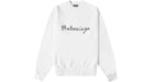 Balenciaga Script Logo Crewneck White/Black
