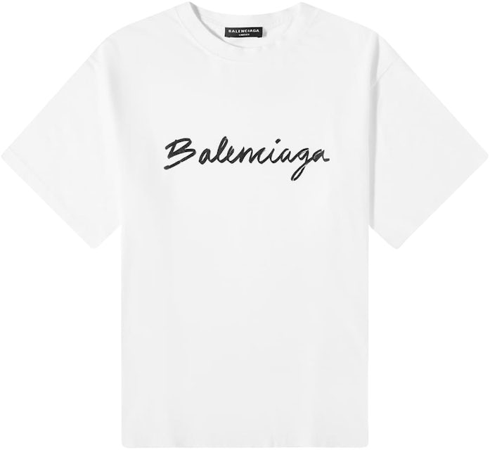 Balenciaga Men's Logo Crew T-shirt In Red