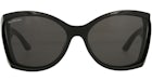 Balenciaga Shield-Frame Bio Injection Rilsan Sunglasses Black/Black/Grey (BB0154S-30011244-001)
