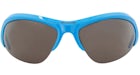 Balenciaga Shield-Frame Bio Injection Sunglasses Light Blue/Silver/Grey (BB0232S-30013513-004-40385)