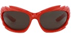 Balenciaga Shield-Frame Bio Injection Sunglasses Red/Grey (BB0255S-30013967-004-60032)