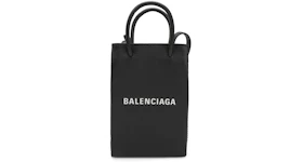 Balenciaga Shopping Phone Holder Bag Black