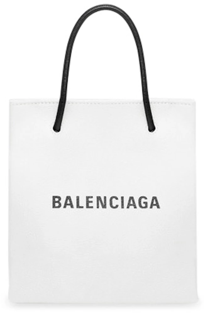 Balenciaga Shopping Tote XXS White/Black in with Silver-tone -