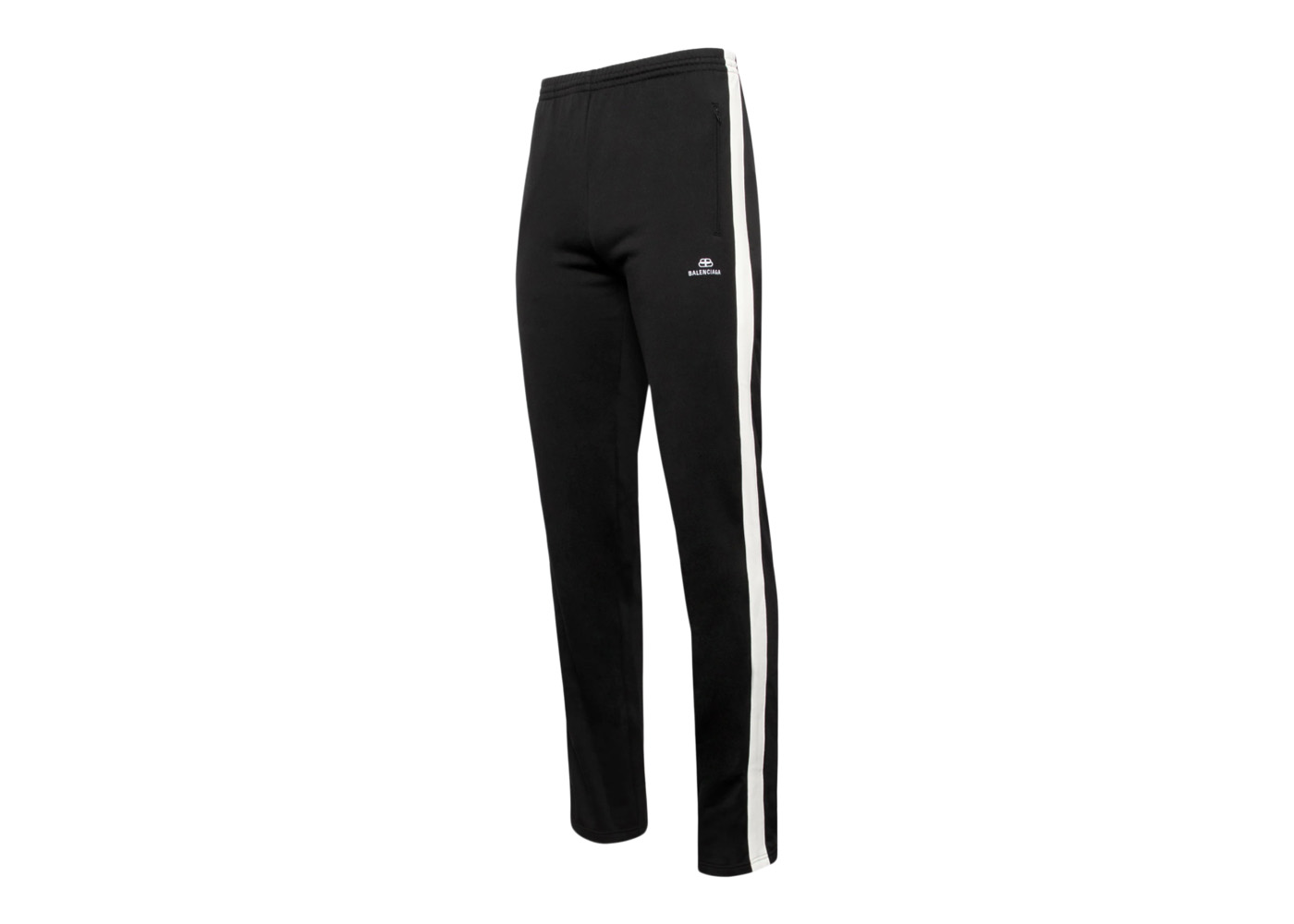 Balenciaga Side Stripe Track Pants Black/White