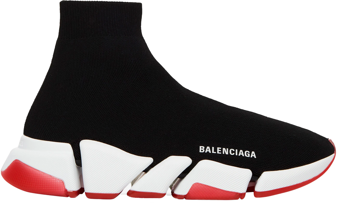 Balenciaga Speed 2.0 Transparent Red Sole (Women's) 654045W2DI21096 US