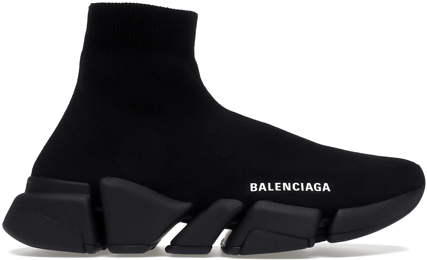 Womens Balenciaga Speed 2.0 Black/White/Red Sock Sneakers Sz8 NEW W/BOX  RECEIPT!