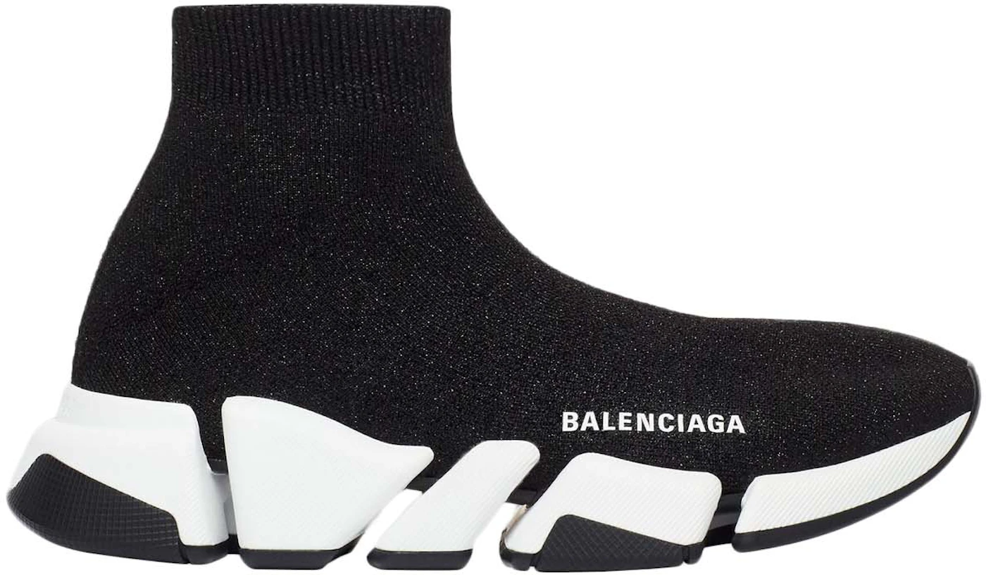 Balenciaga Speed 2.0 Black White Shiny (Women's) - 636833W2DC11091 - US